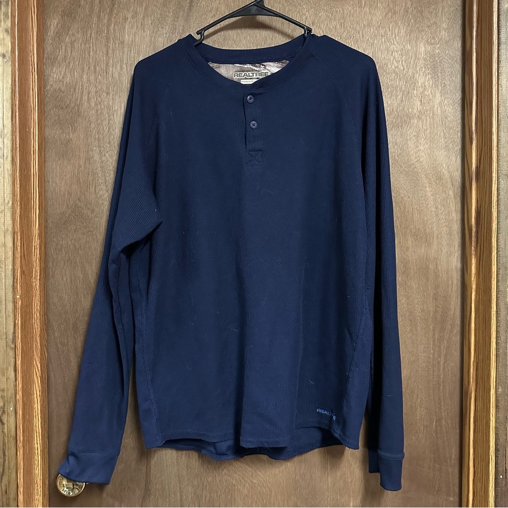 Real tree Long Sleeve Waffle Thermal Large